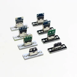 1-10pcs USB 3.1 Type C Socket With Screw fixing plate Type-C USB Jack 3.1 Type-C 2Pin 4Pin 5Pin 6Pin Female Connector Jack