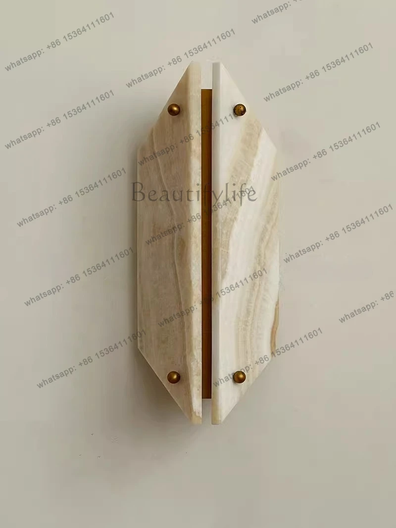 Nordic light luxury marble wall decoration background wall decoration living room Spanish cloud stone wall ornament can shine