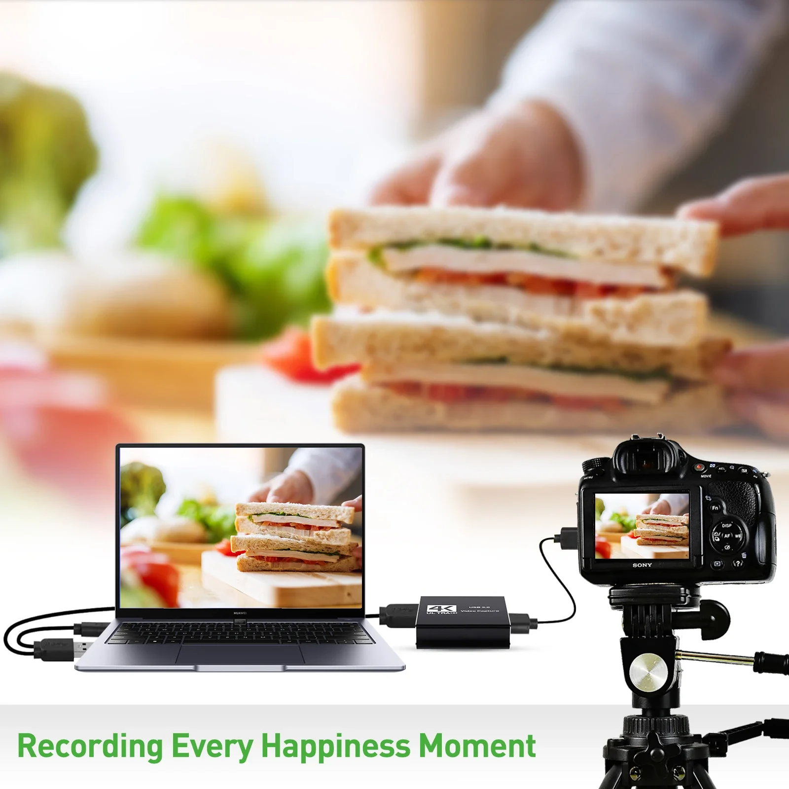 USB3.0 Video Capture HDMI การ์ดกล่อง 4 K 60Hz HDMI USB Video BOARD Grabber การ์ด LOOP OUT สําหรับที่ถ่ายทอดสดสําหรับ Ps5 Xbox PC