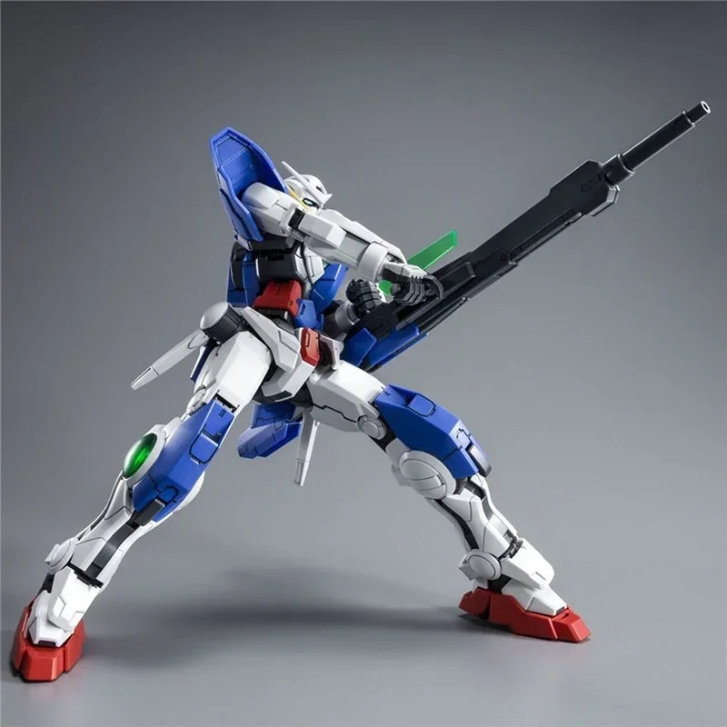 Bandai asli Gundam Model Kit Anime Figure MG 1/100 GN-001 GUNDAM EXIA R3 tokoh aksi hadiah mainan untuk anak-anak