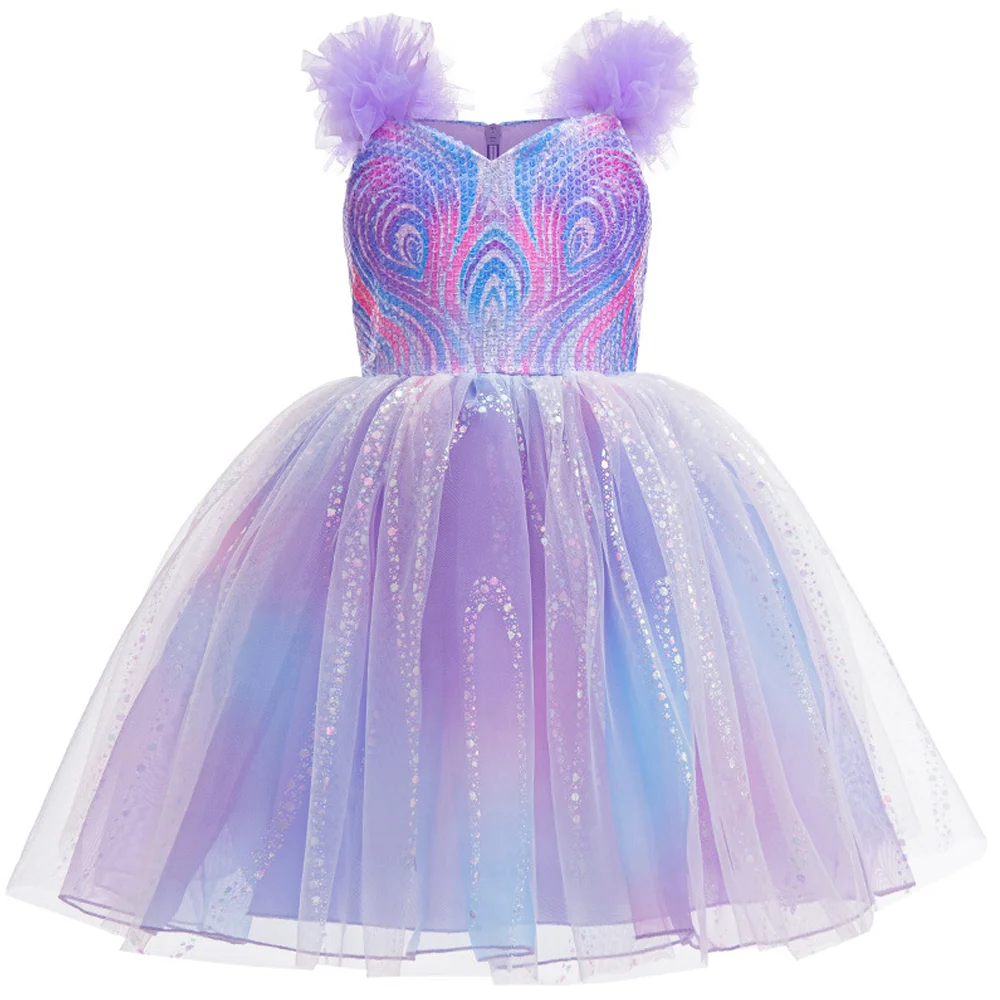 

Girls Princess Witch Glinda Cosplay Performance Ball Gown Kids Festival Dress-Up Costume Christmas Birthday Halloween Disguise