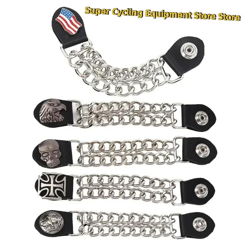 

Motorcycle Vest Extenders 2nd Amendment Vest Extender with Chains 4pcs Heavy-Duty Vest Extenders for Bikers Women Men