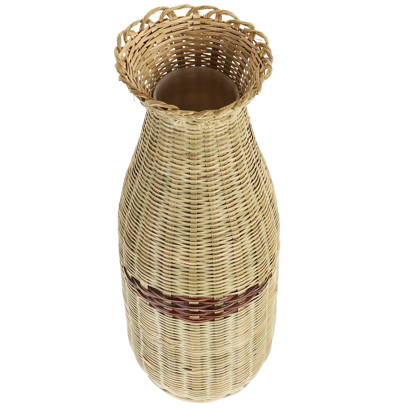 

Bamboo Woven Vase Comfortable Hand Feel Vase for Dried Flower Display Decor Floor Vases Bamboo Woven Vases Flower Basket