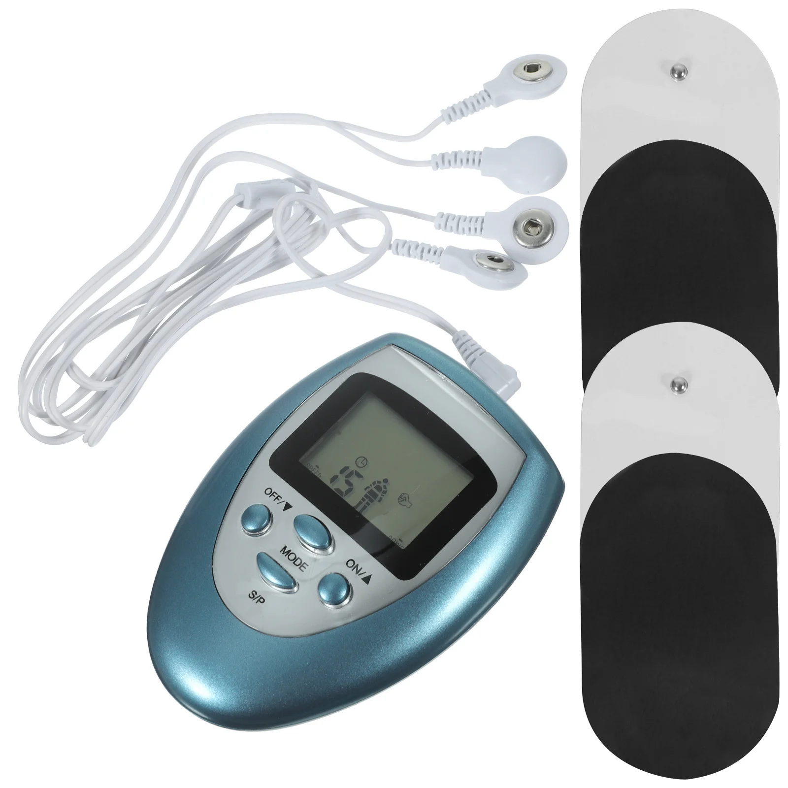 

Electric Muscle Stimulator Small Massager 4 Pads Therapy Machine for Waist Shoulder Leg Pain Relief Circulation