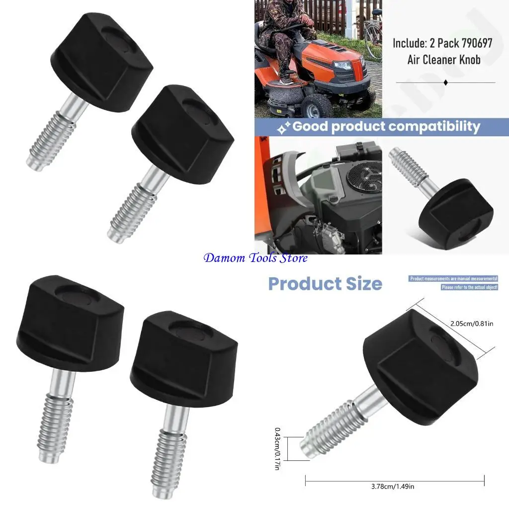57be-2pcs-engine-air-filter-replacements-knobs-plastic-steel-component-simple-installs-for-yth2348-models-790697-bs790697