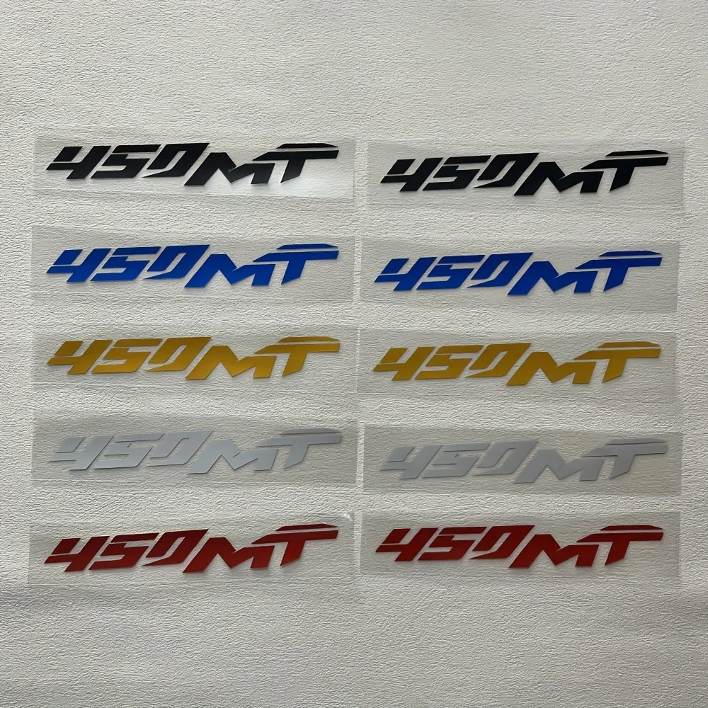 2 PÇS/SET "450MT" Logotipo Adesivo para Decoração de Estilo de Carro de Motocicleta Várias Cores Decalque Acessório