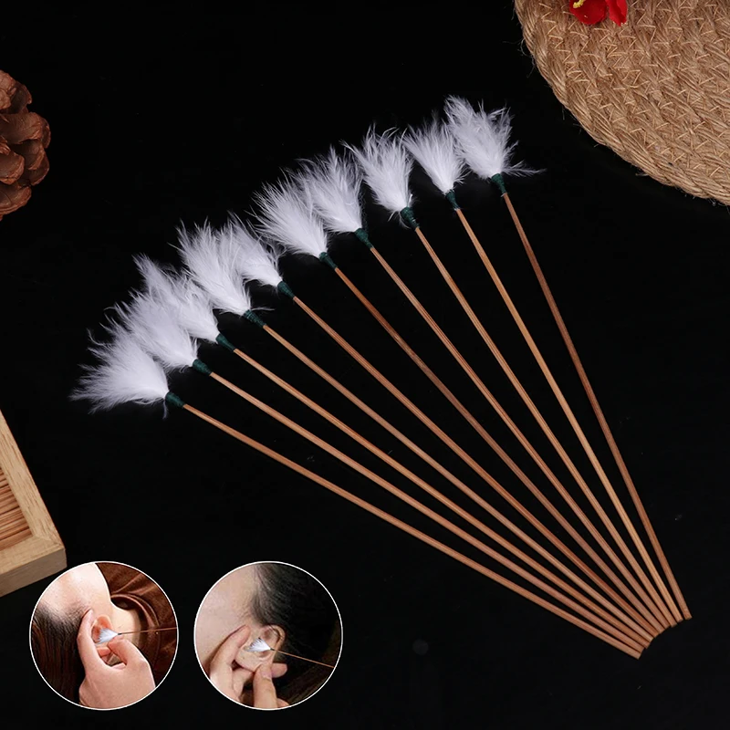 10Pcs Snow Fluff Earpick Wax Remover Curette Ear Dig Tool Spoon Cleaner Stick Ear Dig Tools Ear Care