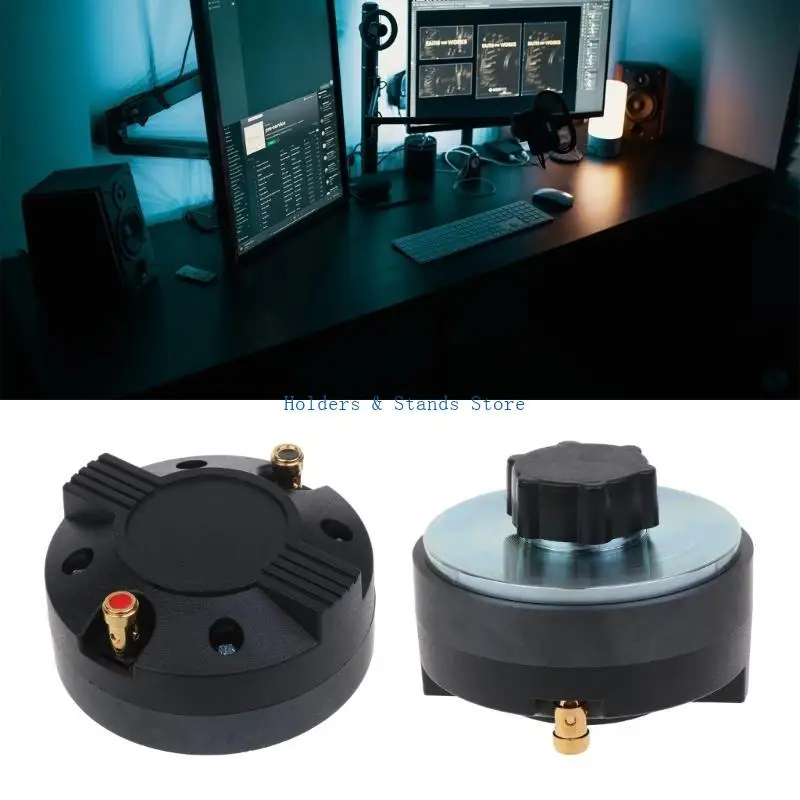 

Y4UE Speaker Titanium-Film Tweeter Driver 80W 8Ω 34.4mm Voice Coil Diameter Portable Treble Sound Driver Unit