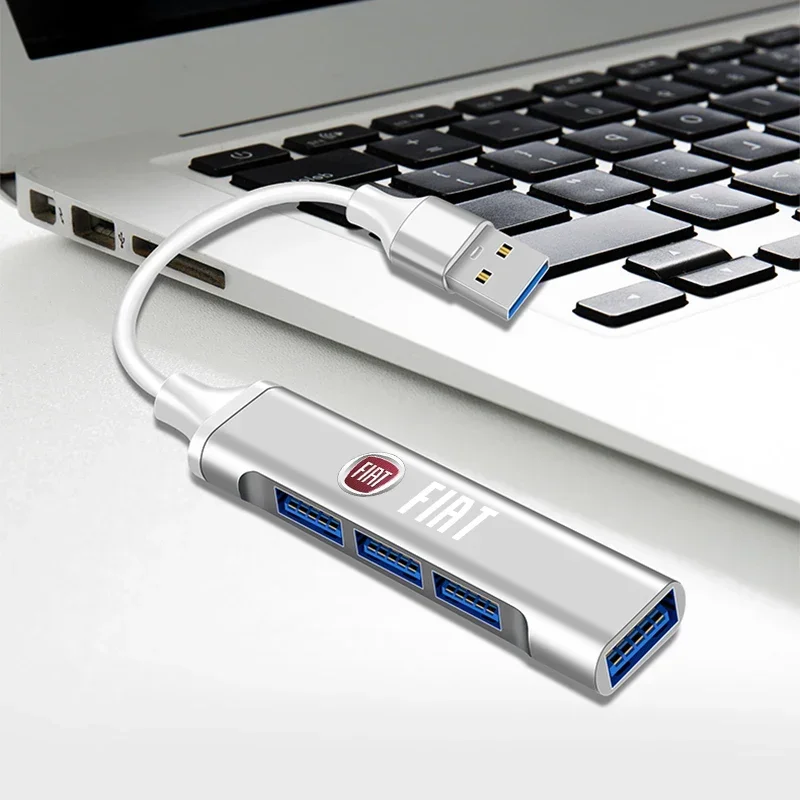 Car USB Hub Splitter Docking Station Type C Charger Interior Accessories for Fiat Stilo Bravo 500 Punto Panda Pondo Abarth Doblo