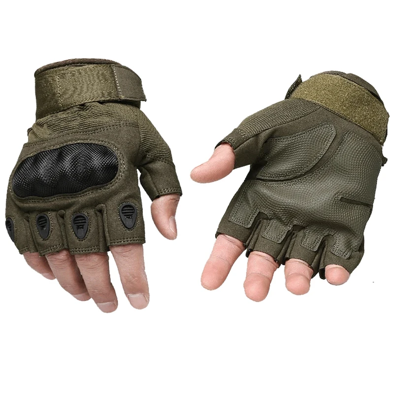 1Pair Tactical Fingerless Men Gloves Outdoor Military Tactical Gloves Sports Shooting Hunting Airsoft Motorcycle Cycling Gloves