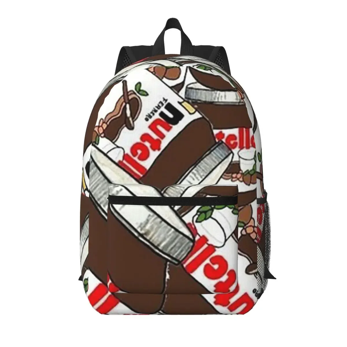 Chocolate Cream Nutella Student Backpack School Bag Hiking Travel Daypack for Boys Girls Bookbag Shoulder Bags