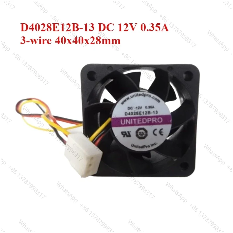 40x40x28mm DC12V 0.35A 3 Wire Server Cooling Fan D4028E12B-13