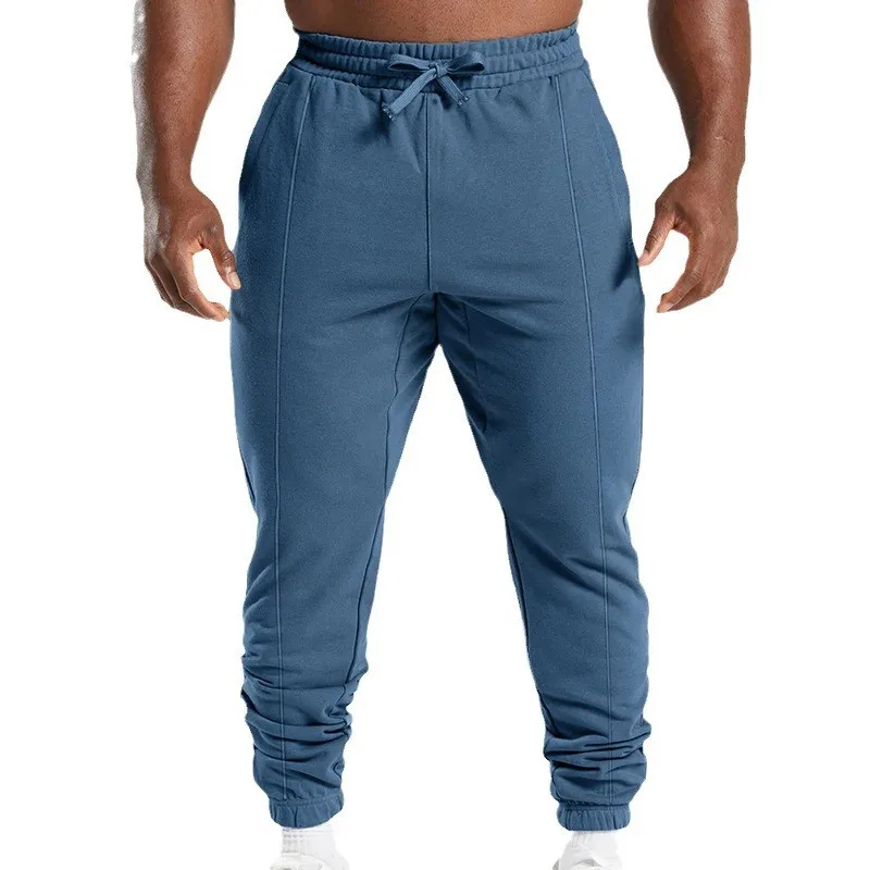 Men Sweatpants Olive Green Joggers Drawstring Waist Knit Pants Navy Blue Casual Pants Charcoal Black Slim Fit Lightweight - Image 5