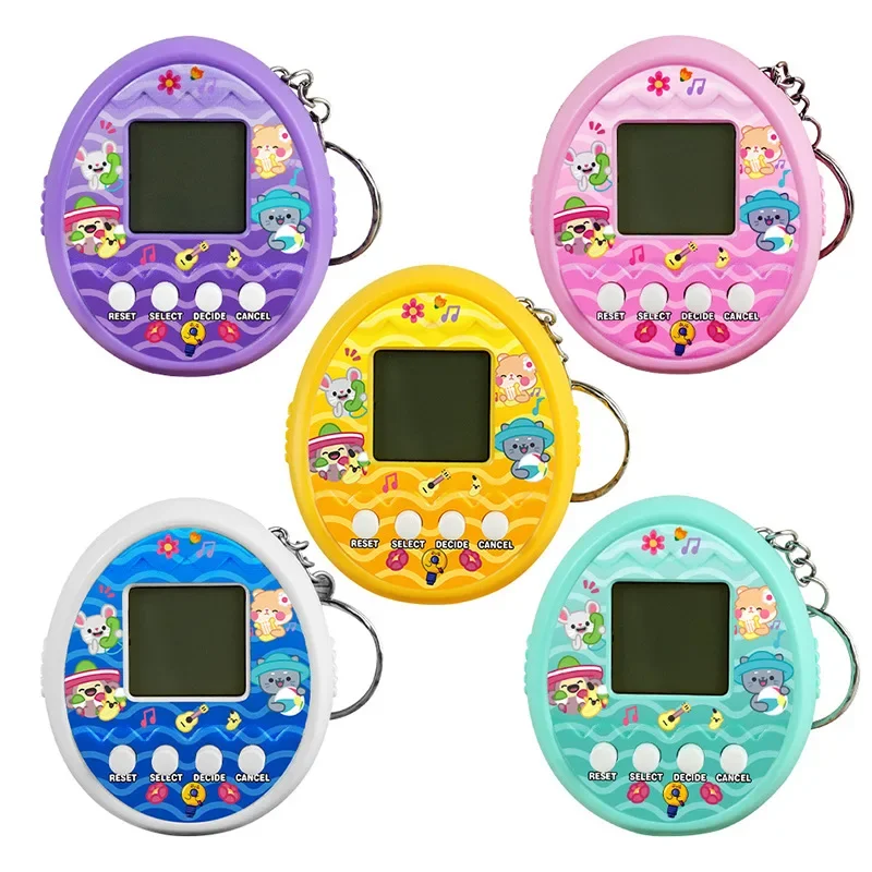 Electronic Feeding Pets Game Toys Virtual Digital Animals Toys Mini Screen Cultivation Game Machine Keychains Children's Gifts