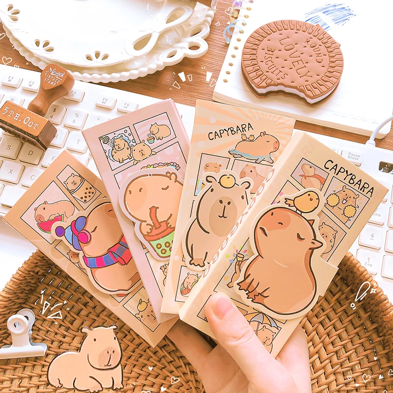 kawaii Stationery office accessories School supplies Mini Portable Notebook small Notepad For Daily Notes capybara memo pads