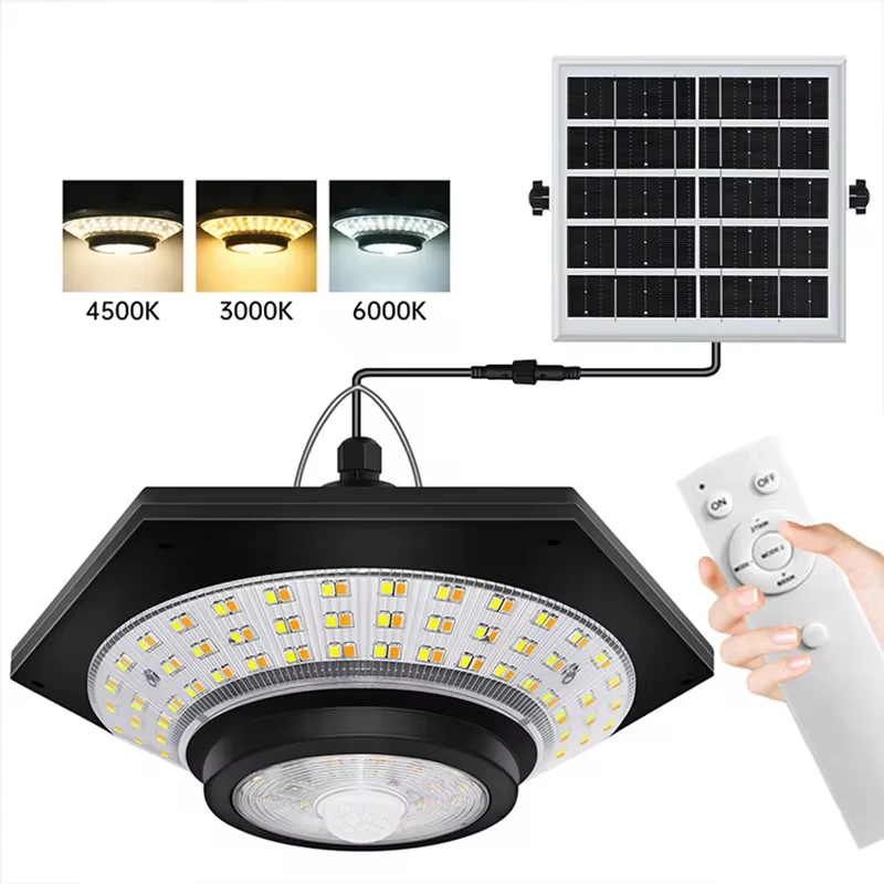 Imagem -02 - Impermeável Led Solar Shed Light Lâmpada Pingente para Garagem Jardim Quintal Iluminação Interior Exterior 2700k 4500k 6500k 4000lm 228