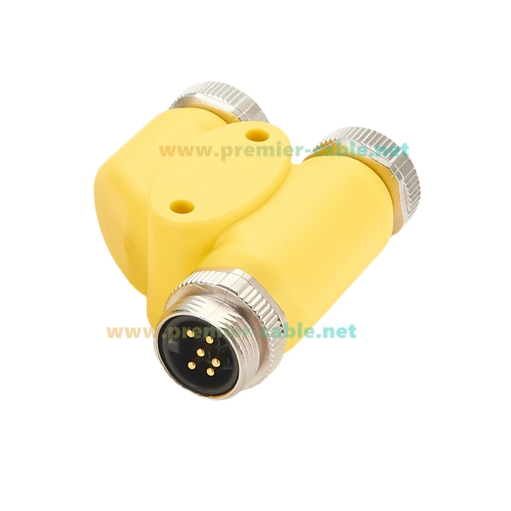 IP67 Mini Verandering 7/8 "6 Polen Y Distributeur Kofferbak Mini-snelle Man-vrouw Power H Splitter industriële Sensor Connector