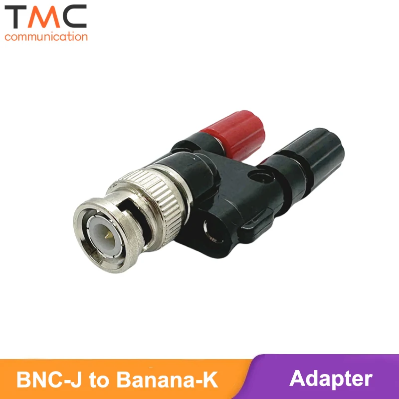 BNC Male to 2 Dual Banana Female Socket Binding Post RF Coax Splitter Adapter Connector for HF Radio Antenna