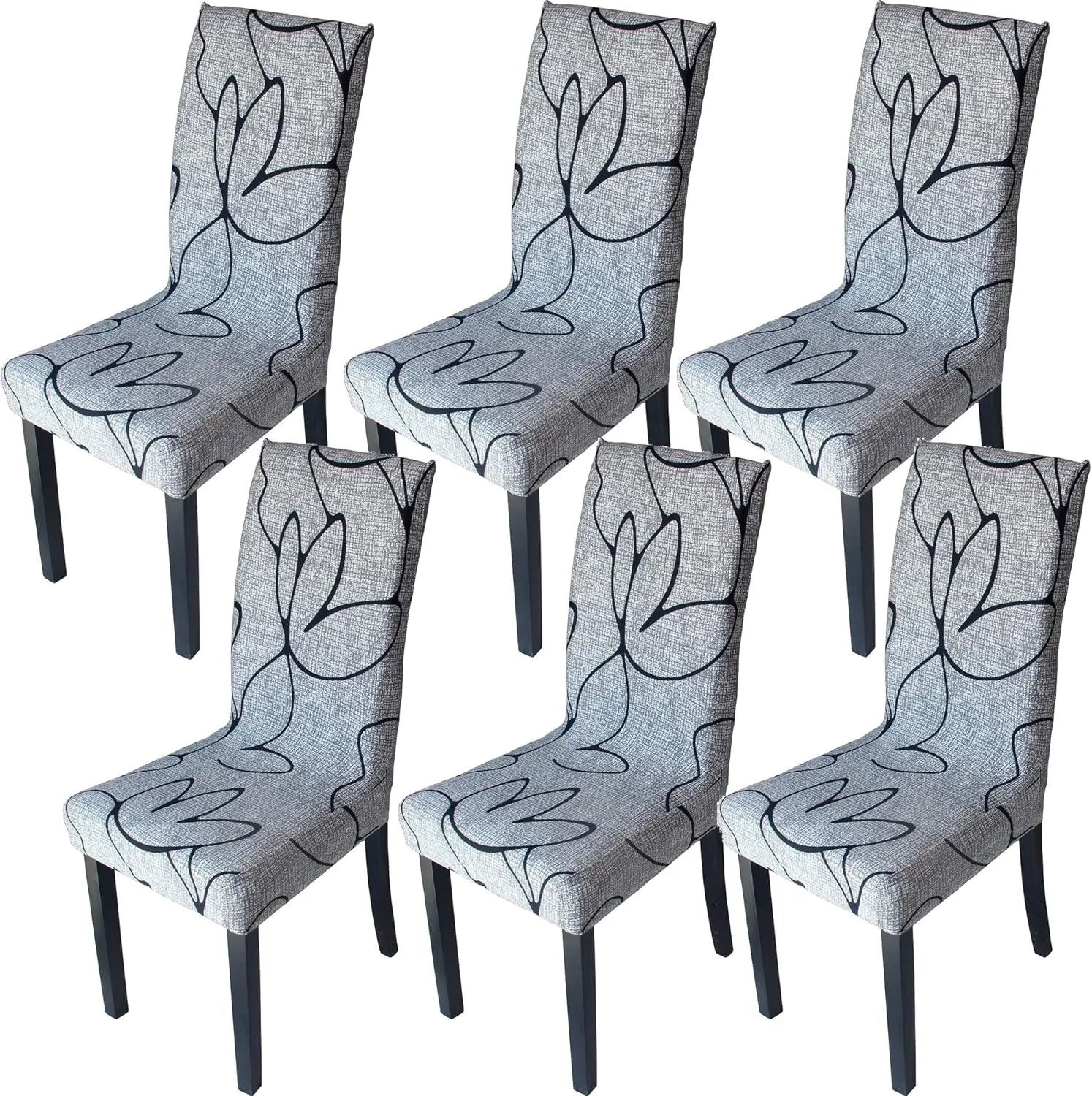 

Chair Covers For Dining Room Set Of 6 Pa Slipcovers High Ba Chairs Cover Stretch Slipcover Grey Lotus