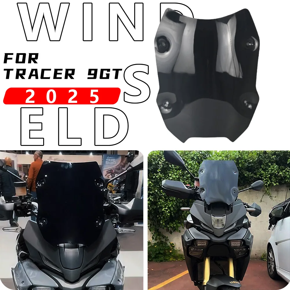 

MTKRACING for YAMAHA TRACER 9GT 2025 Motorcycle Front Windscreen Windshield Wind Screen Shield Deflector Guard Accessory
