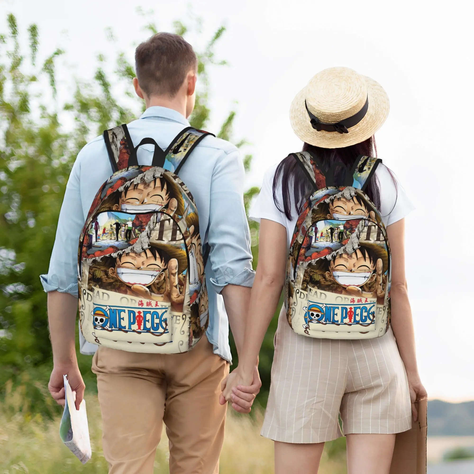 Luffys O-one-pieces  Backpack for Men Women Teenage High School Hiking Travel Daypack  Laptop Shoulder Bag with Pocket view 6