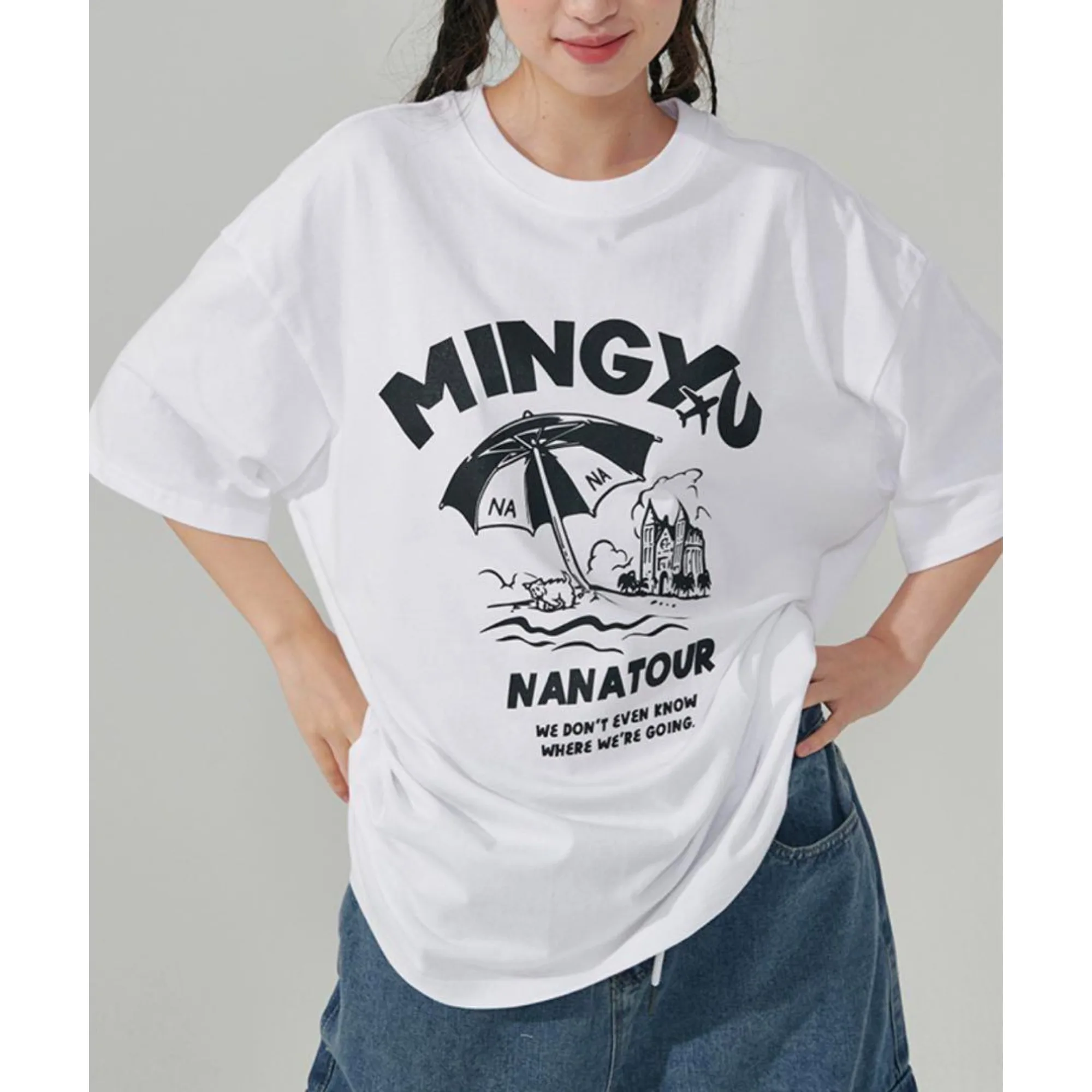

2025 New SEVENTEEN S.Coups Jeonghan The8 T-Shirt Women Y2K Kpop Nanatour 100% Cotton White Letter Print Summer Top