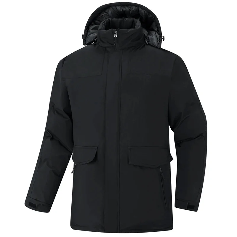 Autunno inverno con cappuccio antivento spessa giacca calda Parka cappotto uomo marca Outwear moda Casual sciolto s 2024