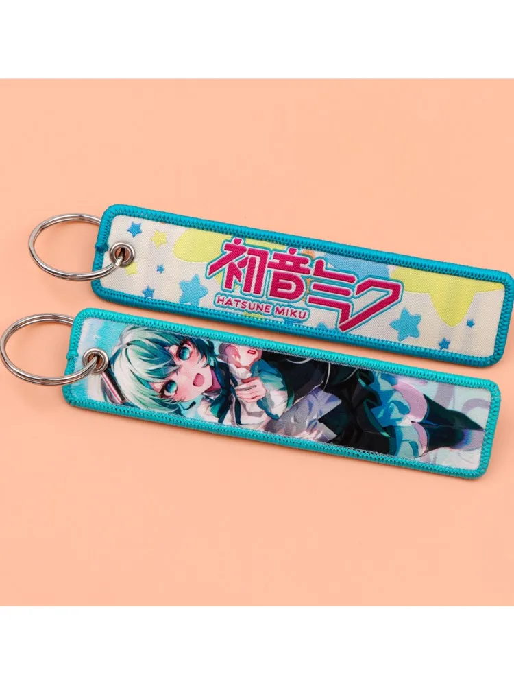 Mignon Anime chanteur fille porte-clés pour hommes femmes broderie porte-clés porte-clés porte-clés accessoires de mode cadeaux