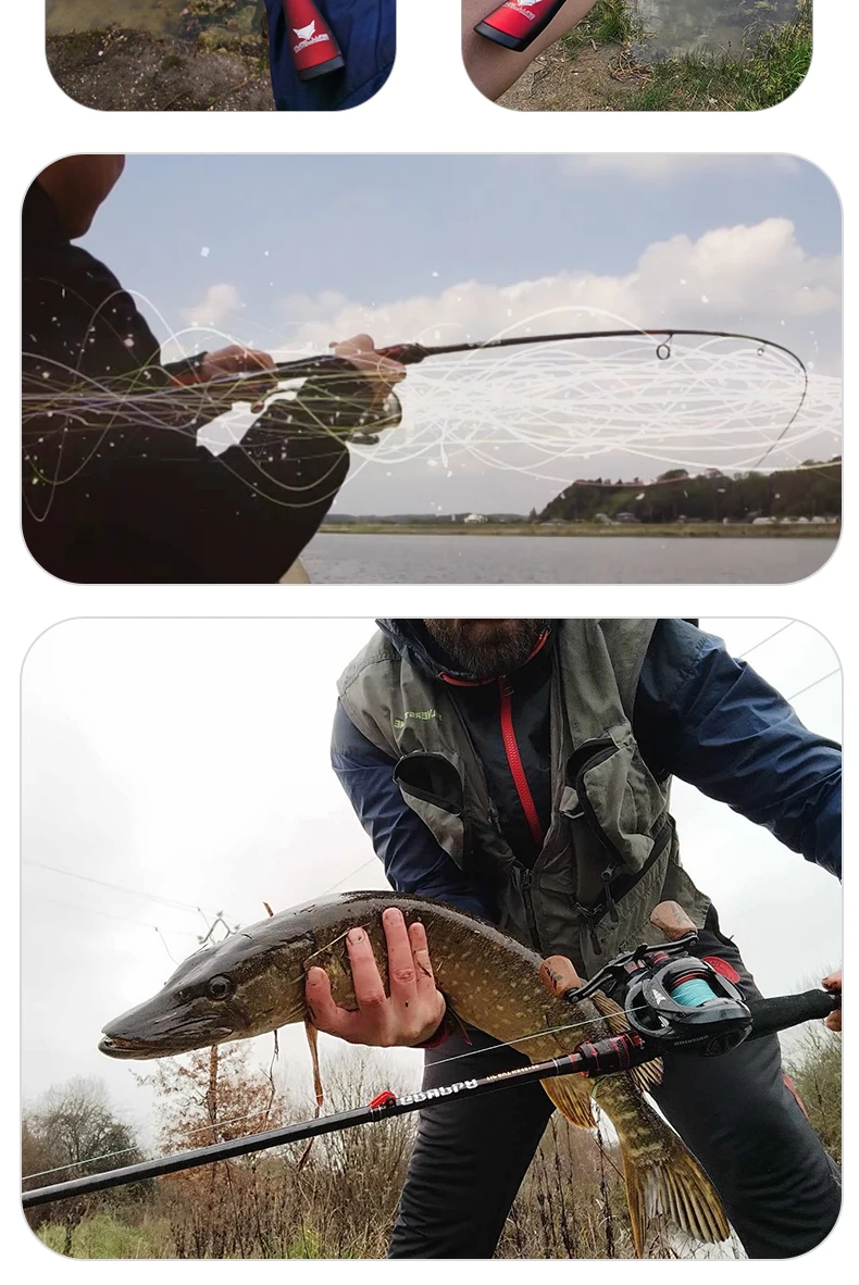 PURELURE GRUPLA Casting Rod Spinning High Carbon Universal Long Throwing Angelrute in FUJI Ring Fast – Detail 18