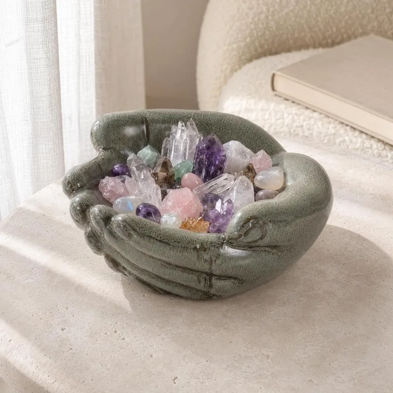Handmade Home Decor Ceramic Molds Double Hand Design For Crafting Jewelry Box Candle Holder Decorative Plates Bowls Tray Gift