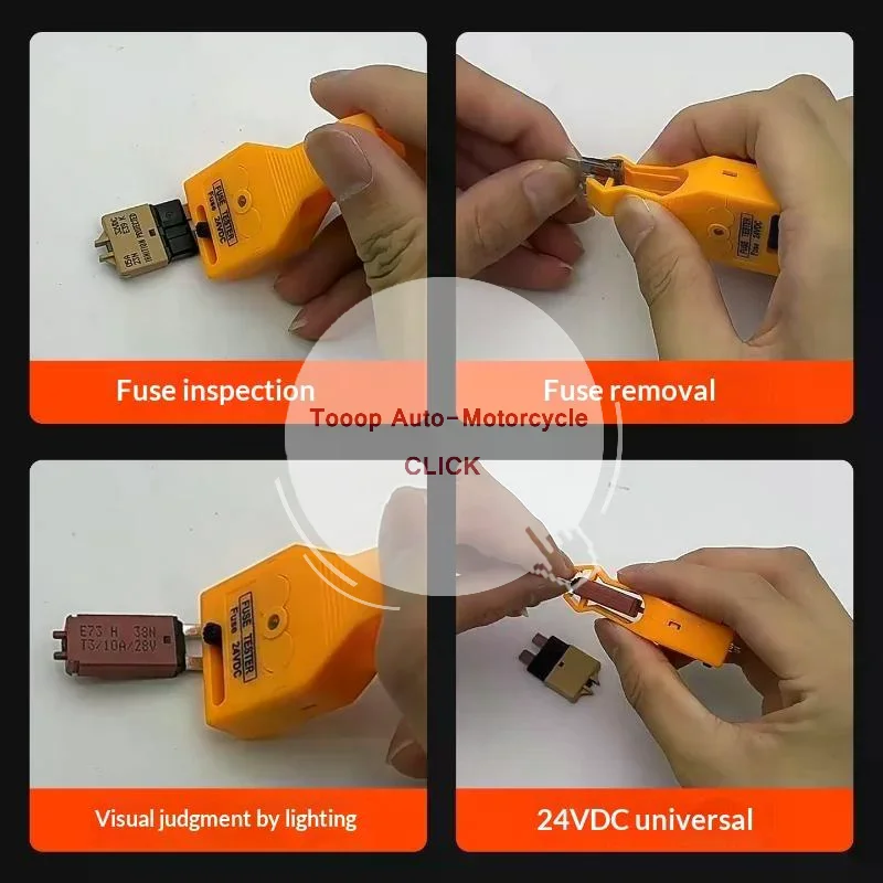 Fuse Tester DC24V Automotive Blade Fuse Checker Puller Removal Tool Lightweight for Car Van SUV Emergency Repair