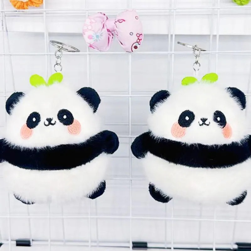 Cute Panda Plush Pendant Cartoon Plush Toy Doll Kawaii Panda Pendant Bag Doll Keychain Doll Schoolbag Pendant Couple Gifts