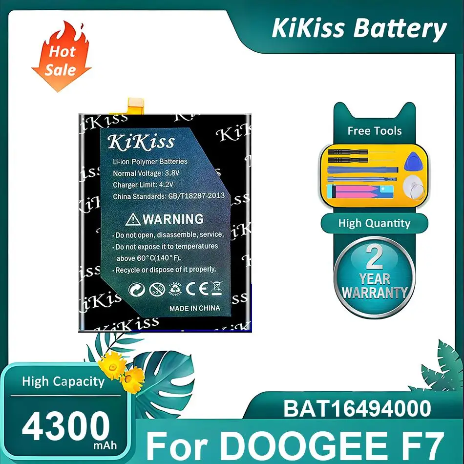 

Высокопроизводительный аккумулятор для мобильного телефона DOOGEE F7, BAT16494000, 4300 мАч
