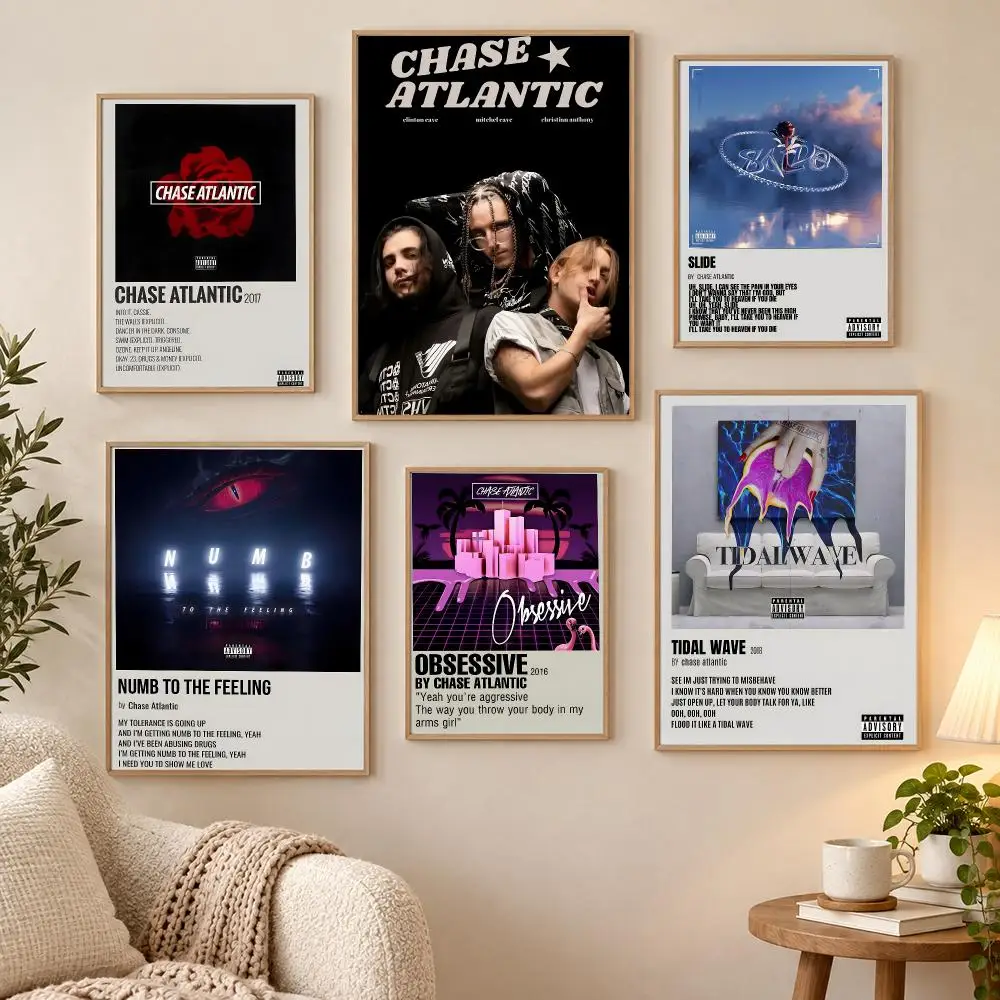Band C-Chase A-Atlantic Poster Waterproof HD Modern Peel And Stick Wall Decor Living Room Dorm Garage