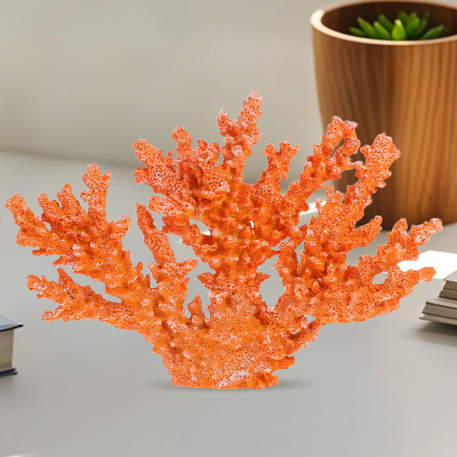 

Delicate Coral Decor Desktop Coral Sculpture Home Accessory Tabletop Decor For Living Room Bedroom Office Small Home Supply