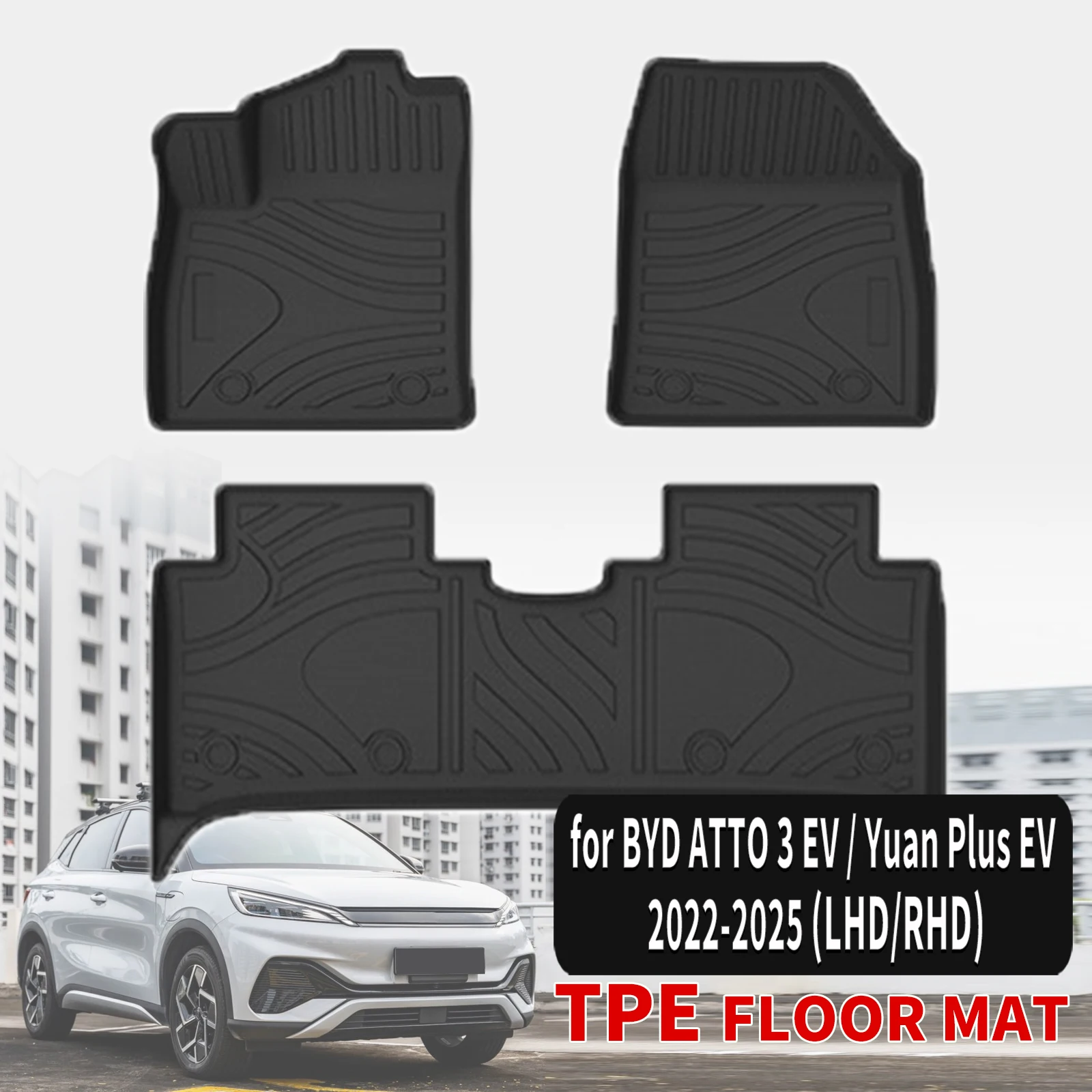

Коврики для пола и багажника BYD ATTO 3 Yuan Plus EV 2023 2024 2025 в стиле Maxpider, 3D, из TPE, полный комплект, всепогодные автомобильные аксессуары
