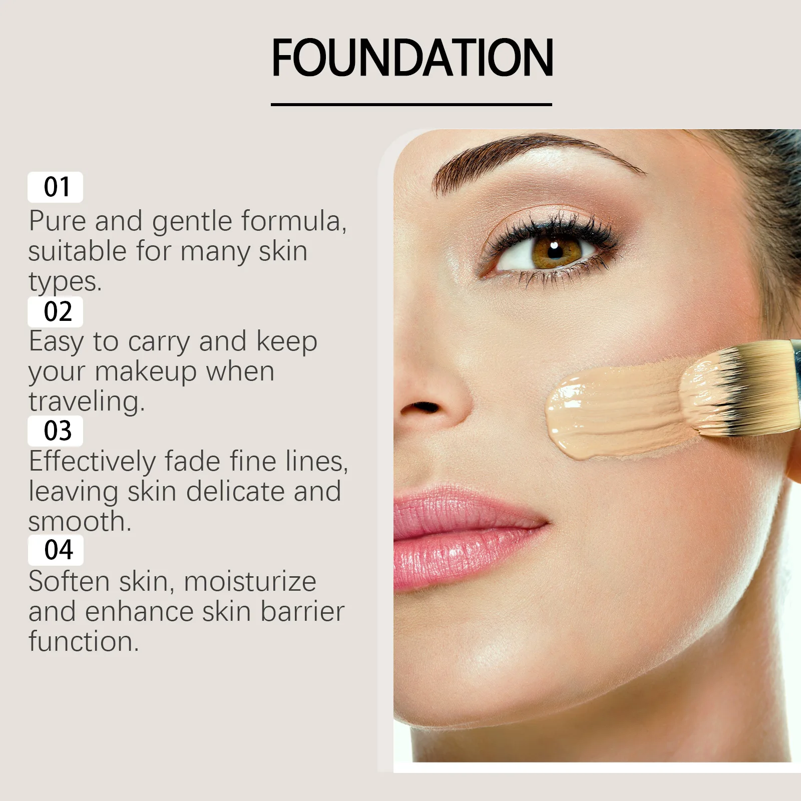 30ml Color Changing Liquid Foundation Full Coverage Concealer Brighten Oil Control Waterproof Lasting Moisturizing Makeup Base