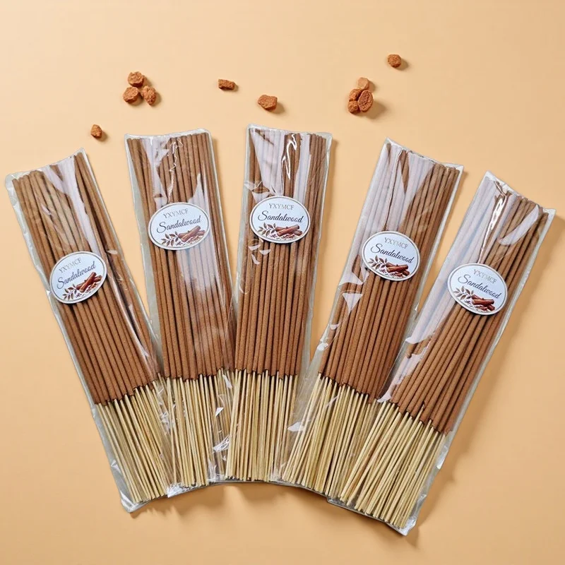 22cm Sandalwood Incense Sticks Natural Aromatherapy for Yoga Meditation Tearoom Household Bedroom Toilet Air Freshing Fragrance
