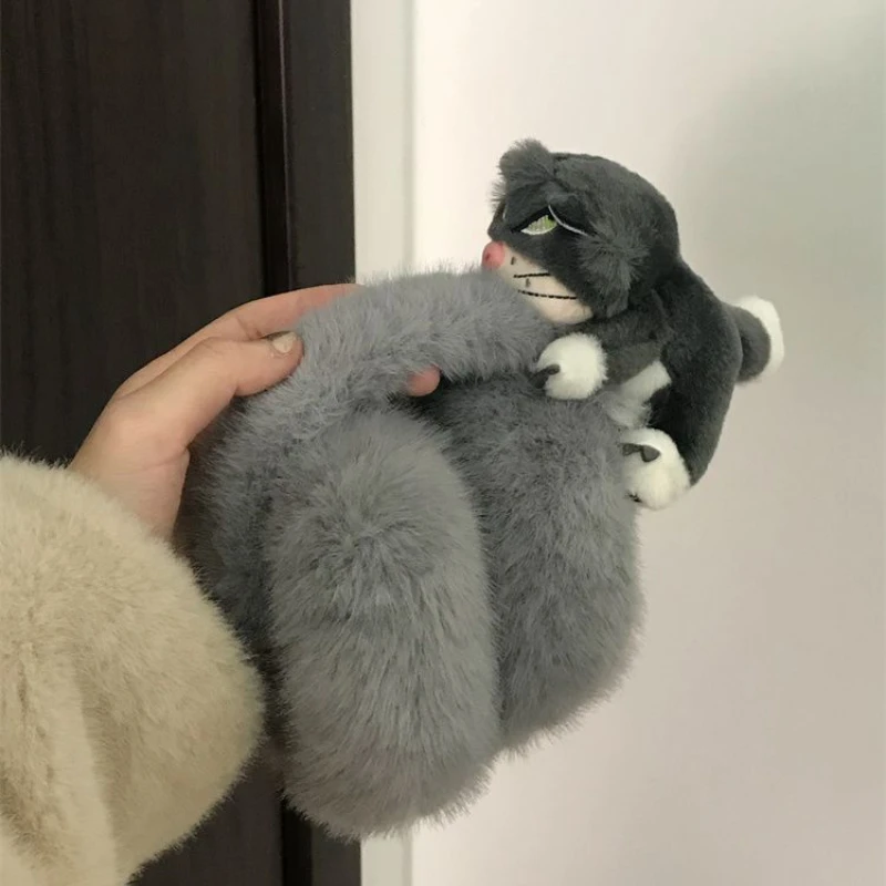 

Disney Marie Cat Lucifer New Cute Boys and Girls Winter Comfortable, Soft and Fashionable Cartoon Warm Couple Folding Earmuffs