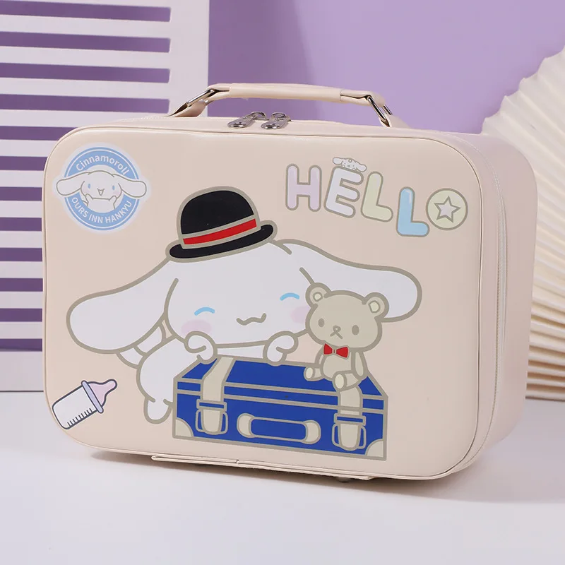 لحقيبة مستحضرات التجميل المحمولة من KT، منظم مكياج ذو سعة كبيرة مع مرآة، حقيبة أدوات الزينة المحمولة للسفر، هدية عيد الميلاد #5