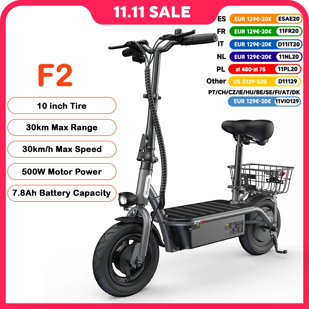 F2 elektromos roller 500W 10 hüvelyk