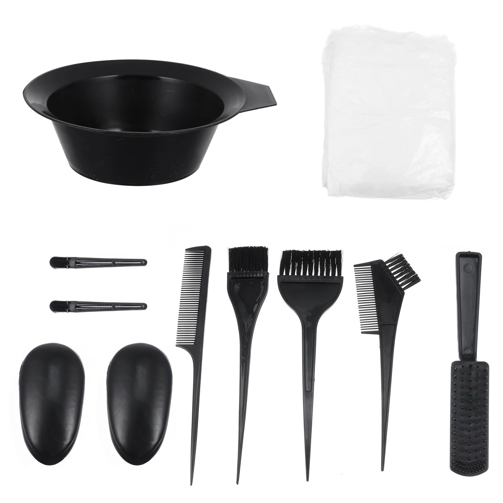 

11pcs Hair Dyeing Comb Kit Salon Tools Lightweight Portable Use Coloring Supplies Bowl Set Brush Ear Covers