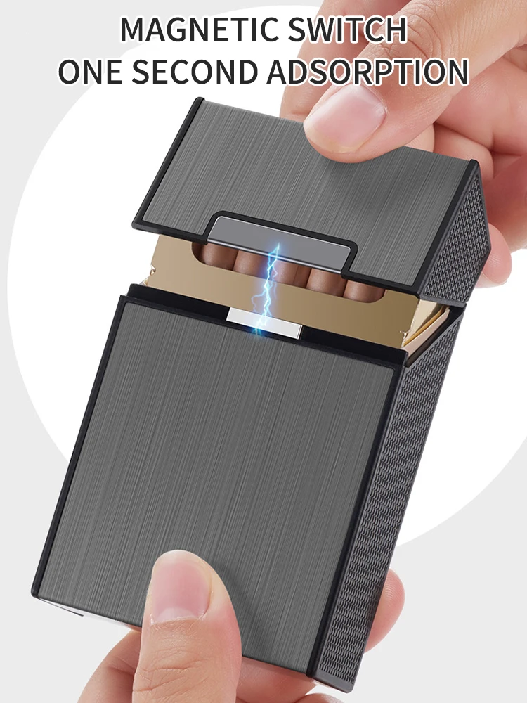 20PCS Flip-Top Case Compatible Magnet Closure Cigarette Box, Portable Crushproof, Odor-Resistant & Moistureproof Storage Holder