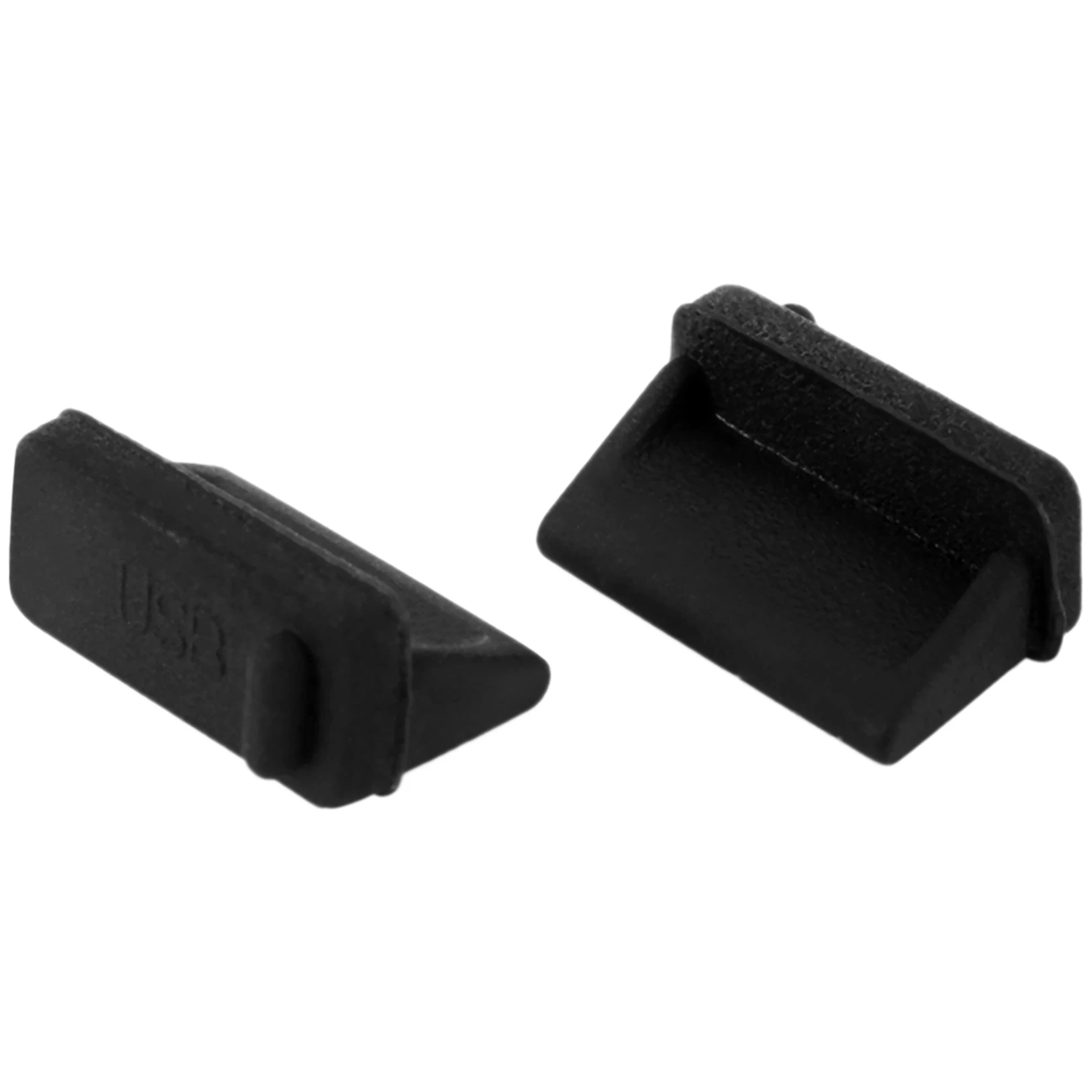 黒のシリコンUSBポートプラグ,防塵プラグ,保護キャップ,10個