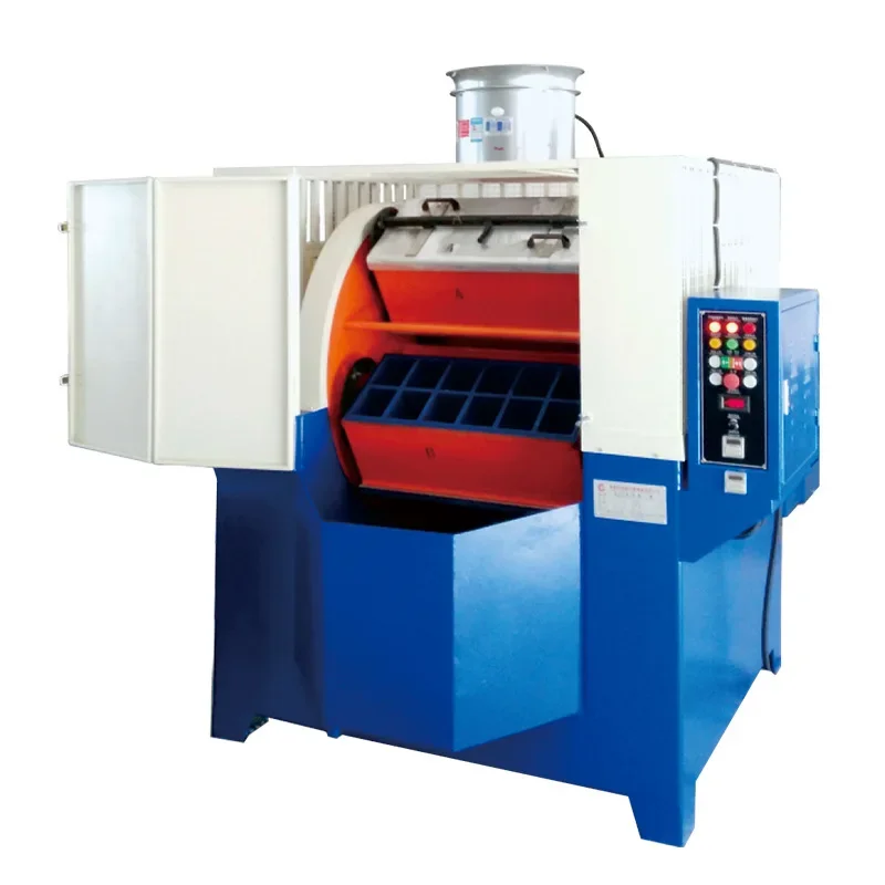 Supply powerful high-speed centrifugal grinder, gem jewelry deburring horizontal drum finishing machine