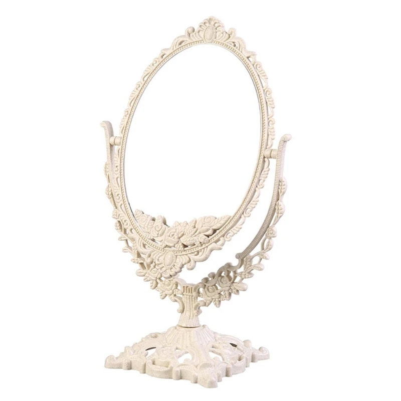 Espejo cosmético con forma ovalada, espejo Retro, espejo para mujer, envío directo