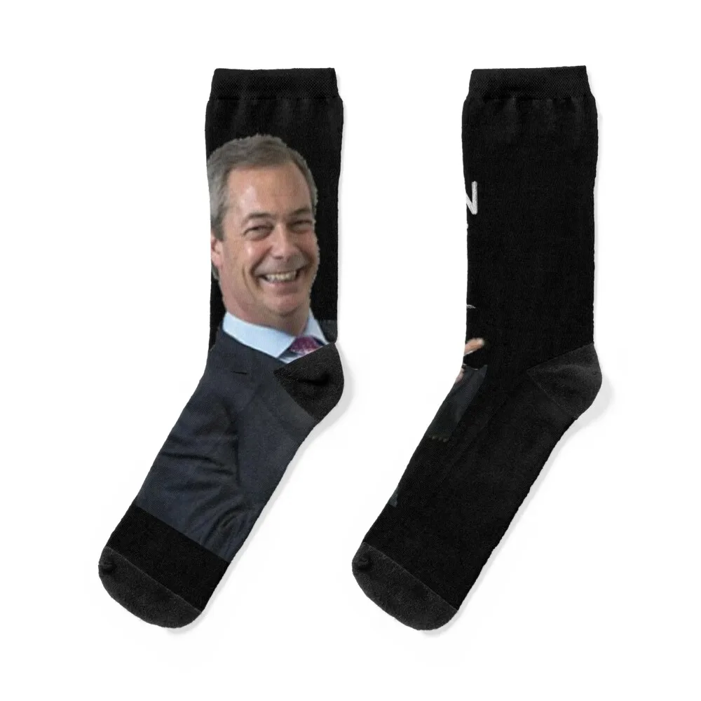 Make Britain Great Again Nigel Farage Socks valentine gift ideas custom sports funny gifts kawaii Luxury Woman Socks Men's