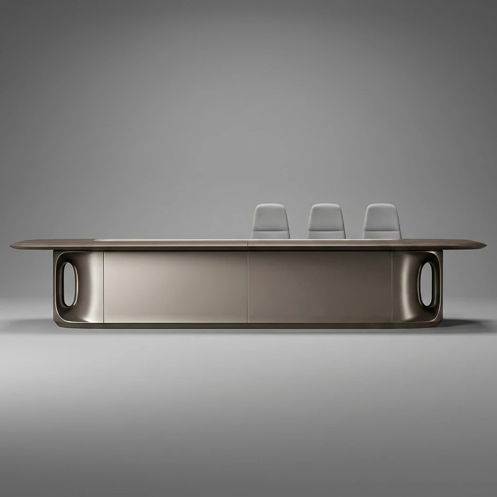 Custom Size Gilded Wooden Desk Luxury  Desk Large Modern  Desk Executive Conference Table for  Project