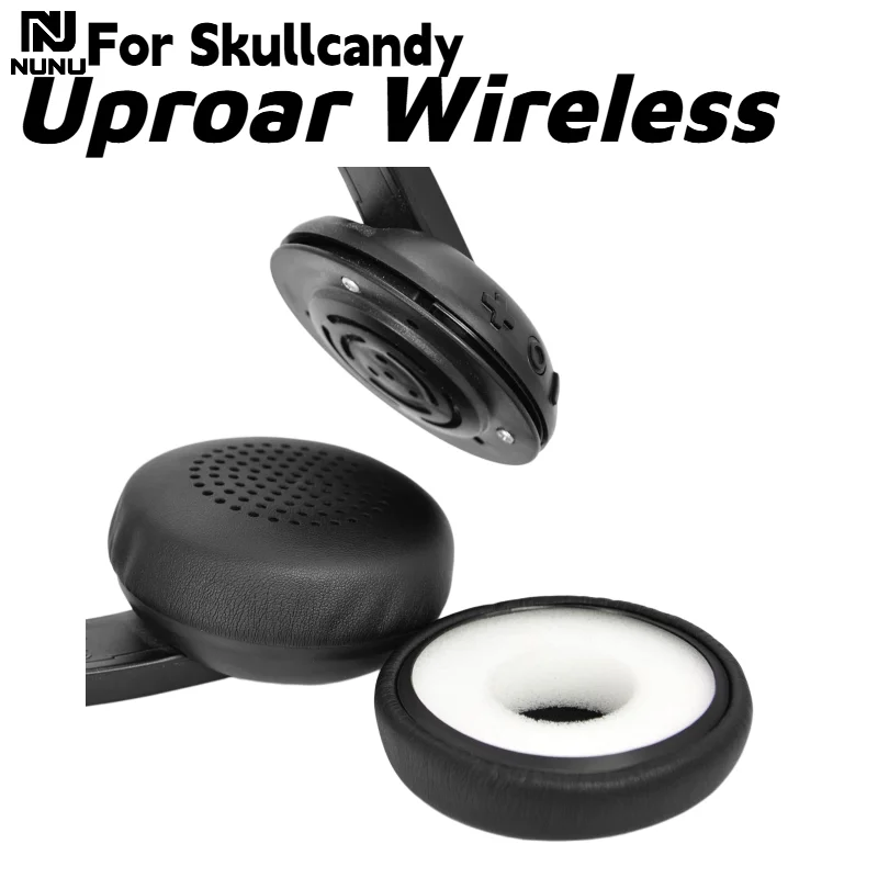 

NUNU Replacement Soft Memory Foam protein leather Ear Pads For Skullcandy Uproar Wireless Headphones repair parts