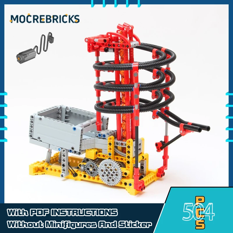 

GBC Spiral Ball Lift MOC Building Blocks Kinetic Sculpture DIY Modular Assembling Technology Bricks Puzzle Ball Toys Xmas Gifts